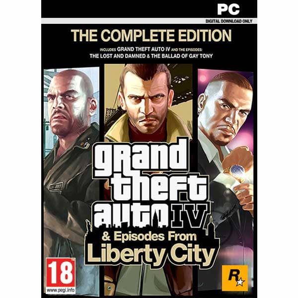 Grand Theft Auto IV- The Complete Edition pc game Rockstar key from zamve.com