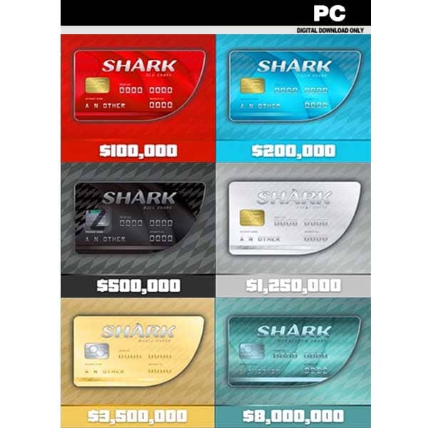 Grand Theft Auto Online : Megalodon Shark Cash Card, Rockstar Games, PC, [Digital Download]