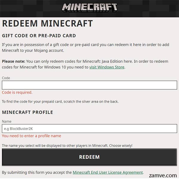 Minecraft Java Edition PC Gift Card Code (No CD/DVD) Special