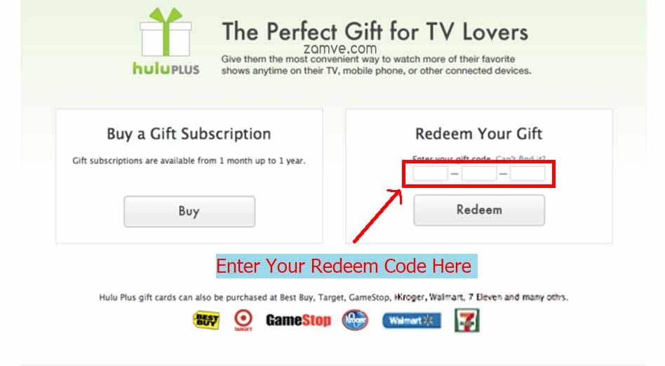 HOW TO ACTIVATION HULU REDEEM CODE from zamve.com