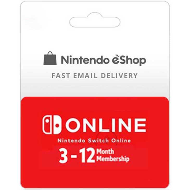 Nintendo online deals subscription gift card