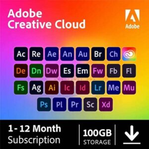 Adobe Creative Cloud Sub 1 to 12 months Adobe key for pc mac and mobile from zamve online software shop in BD