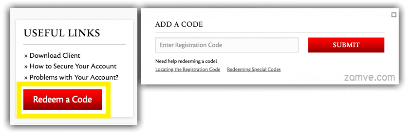 how to Arenanet redeem code activate on zamve.com