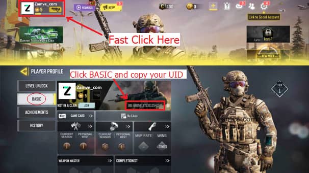 How To Find Your Call of Duty Mobile Player UID number by zamve.com