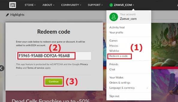 How To Active GOG Redeem code by zamve.com