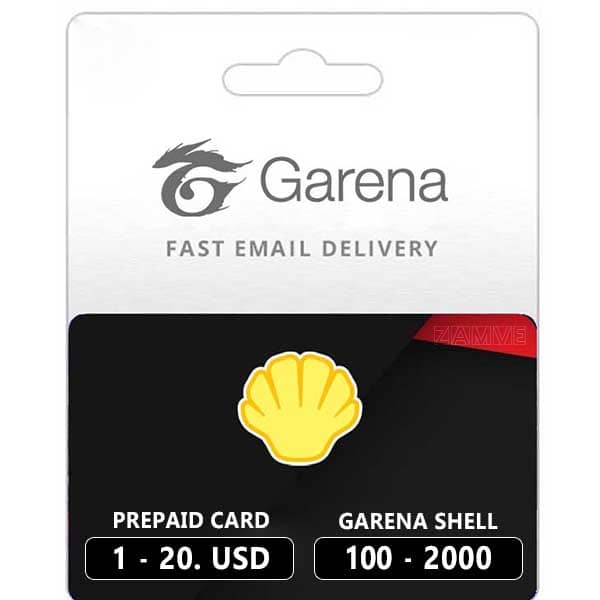 Garena Prepaid Card and shell from zamve.com